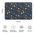 thumbnail image 3 of Pioneer Flower Floral Print Pattern Bathroom Rugs Mat, Non Slip Microfiber Bathroom Rug with Rubber Backing, Soft Mats for Bathroom Floor Tub Shower, 17"x27", 3 of 5