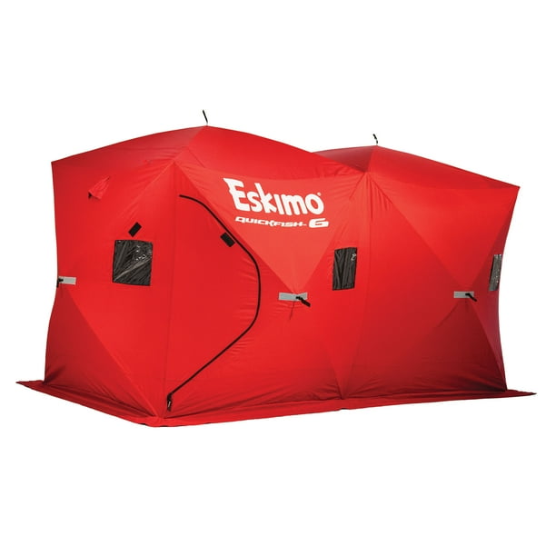 Eskimo QuickFish 6 Portable 6Person Pop Up Ice Fishing Shanty Shack