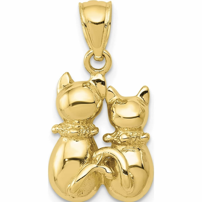 Gold cat charms for bracelets deals