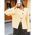 thumbnail image 5 of Womens Long Sleeve Cardigan Sweaters Button Down Knit Outerwear Oversized Chunky Open Front Coats, 5 of 6