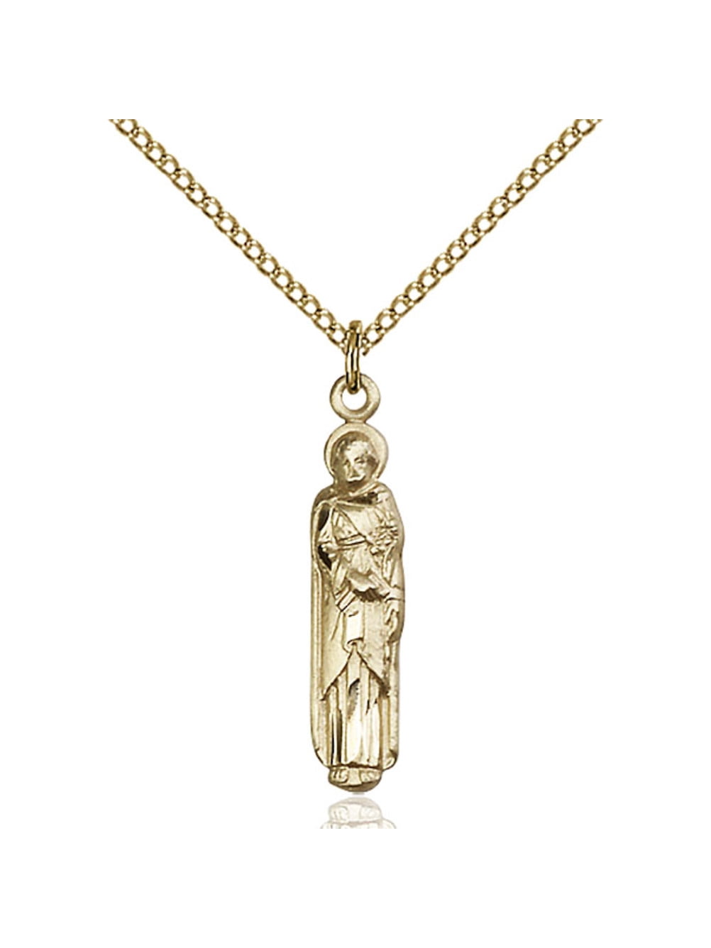 Gold Filled St. Joseph Pendant 1 x 1/8 inches with Gold Filled Lite ...