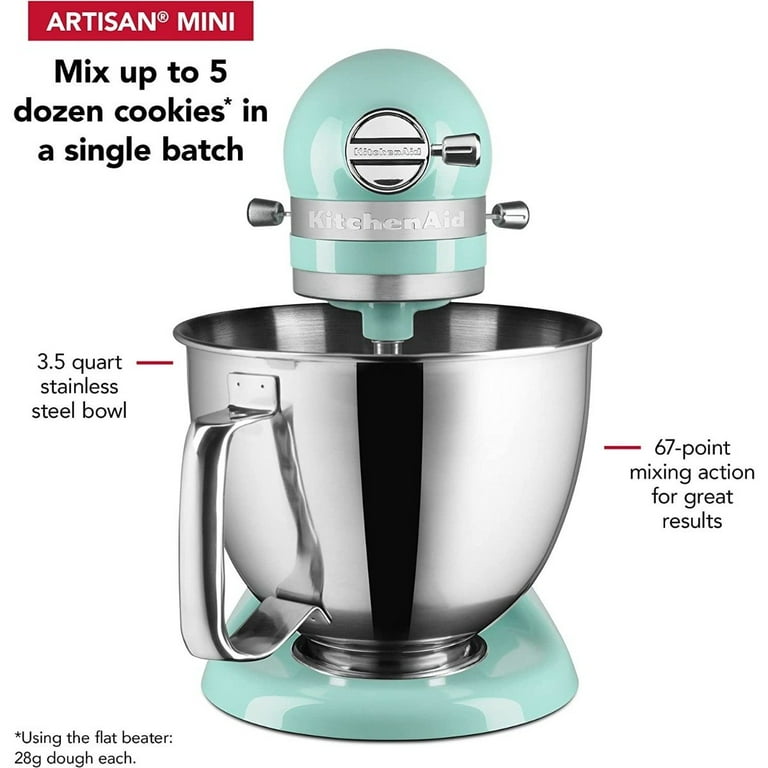 KitchenAid Mini Stand Mixer ミントグリーン KitchenAid, Stand Mixer, 3.5-Quart Artisan Mini Plus, Ice Blue