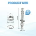 thumbnail image 2 of Uxcell 10 Pcs Ancrages en Coin, 1/4 Pouces x 2 Pouces Ancrages en Acier Inoxydable Boulons, Fixation Standard Robuste pour Base Murale en Ciment (Inclut Rondelles Écrous, Ton Argent), 2 of 6