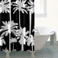 thumbnail image 4 of Tropical Palm Tree Bathroom Curtain 72x72, Vibrant Hawaii Sunset Design, Quick-Dry Polyester with Hooks for Modern Homes, 4 of 5