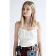 thumbnail image 4 of Ragstock White Mesh Milkmaid Ruched Cami, 4 of 4