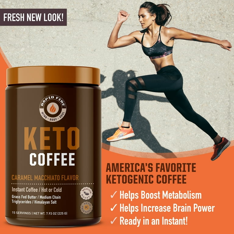 【メイ】理想のコーヒー Rapid Fire Keto Coffee, Caramel Macchiato Flavor, Instant