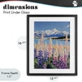 thumbnail image 4 of Stupell Industries Modern Mountains & Wildflowers by Lake Black Framed Print Under Glass, 13 x 16, by The Prints Vibe, 4 of 8