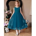thumbnail image 3 of Arshiner Flower Girl Dress V-Back Bowknot Formal Pageant Ball Gown Wedding Party Long Tulle Dresses, 3 of 6