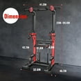 thumbnail image 7 of Pooboo Power Tower Pull Up Bar Dip Station with Resistance Assisted Pad Multi-Function Adjustable Height Home Gym Strength Training Fitness Workout Equipment 480 LBS, 7 of 7