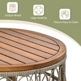 thumbnail image 3 of Miekor Furniture Bohemia-inspired 4-Person Outdoor Seating Group With Removable Cushions, Conversation Patio Set With Wood Tabletop, Beige B5A1660, 3 of 9