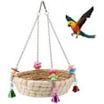 thumbnail image 1 of Bird Parrot Toy,Parrot Bird Nest,Hand Woven Straw Nest Bed Swing,Swing for Birds,Perched Parrot, 1 of 5