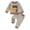 Brown, variant on larppty Toddler Baby Boy Girl Thanksgiving Outfit Turkey Embroidery Stripe Long Sleeve Waffle Knit Sweatshirt and Pants Set (Coffee,18-24 Months)