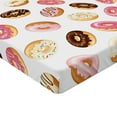 thumbnail image 2 of Ambesonne Food Fitted Sheet, American Dessert Donuts, Full Size, Multicolor, 2 of 3