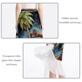 thumbnail image 2 of Coconut Tree Stylish Chiffon Summer Beach Dresses for Women, 2 of 6
