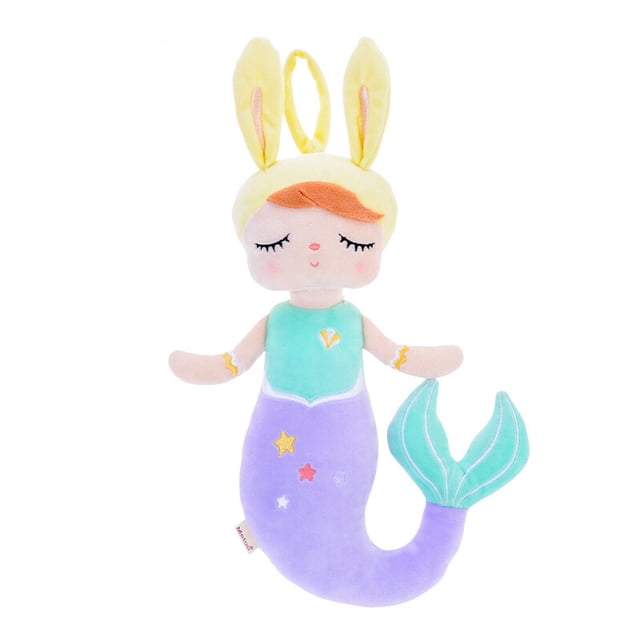 Metoo Rabbit Mermaid Angela Doll Accompany Sleeping Ragdoll Gifts for Infants and Children Plush Toys Gifts.