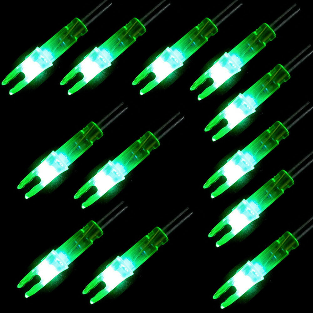 12Pcs Colored Hunting Lighted Nock Led Lighted Luminous Tail Arrow Nocks 6.2mm 