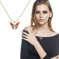 thumbnail image 1 of Up to 65% Off Ladies Butterfly Necklace Color Clavicle Chain Oil Drop Butterfly Necklace Sweater Accessories Necklace Rings Earring Jewelry on Clearance, 1 of 9