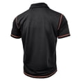 thumbnail image 5 of Mens Golf Shirts Button Down Solid Color Striped Short Sleeve Mens Casual Shirts,Black,L, 5 of 5