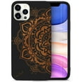 thumbnail image 1 of Case Yard Wooden Case for iPhone-11-Pro-Max Soft TPU Silicone cover Slim Fit Shockproof Wood Protective Phone Cover for Girls Boys Men and Women Supports Wireless Charging Flower Mandala 2 Design, 1 of 7