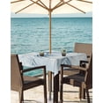 thumbnail image 3 of Hokiten Outdoor Tablecloths with Umbrella Hole & Zipper, Vintage Botanical 60x60 Inch Square Tablecloths, Blue Watercolor Leaves Branch Waterproof Table Cloth, Patio/Pool/Picnic Table Covers, 3 of 7