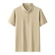 thumbnail image 1 of pstuiky camisetas para hombre, Camisa informal de manga corta con cuello vuelto, cómoda y lisa, para hombre camisas casuales para hombre xl, 1 of 3