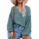 thumbnail image 1 of Camisa Mujer Botones Poliéster De Color Sólido Tops FleinngHoz JD710547121, 1 of 1