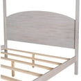 thumbnail image 6 of Canopy Bed, Queen Size Platform Bed Frame with Headboard and Support Legs, Solid Wood Kind Size Canopy Platform Bed, 6 of 7