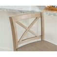 thumbnail image 4 of Pemberly Row Sturdy Solid Rubberwood X Back 24" Counter Stool in Rustic Greywash, 4 of 11