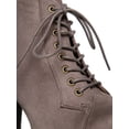 thumbnail image 4 of Speed Limit 98 ROSA Designer Inspired Lita Style Chunky High Heel Lace Up Ankle Boot Bootie - Khaki IMSU, Size 11, 4 of 4