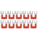 thumbnail image 1 of 10 Uds. Tira tipo horquilla de barrera 25A Material de cobre funda de PVC TB tiras de terminales de bloque de puente para electrodomésticos TB 2502, 1 of 10