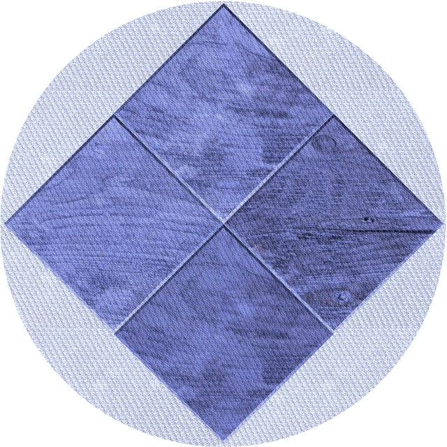 Ahgly Tapis d'Intérieur Lavable en Machine Carré Transitionnel Violet Pervenche, 3 Pieds Carré