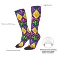 thumbnail image 4 of Honeii Mardi Gras4 Print Long Socks,Novelty Design Socks Gift for Men and Women,Crew Socks,Calf Socks, 4 of 6