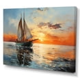 thumbnail image 2 of Designart "Boat Seascape expression III" Transportation Wall Decor, 2 of 5
