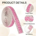 thumbnail image 3 of 3 Pcs 3 Yard Self Adhesive Pearl Rhinestone Ribbon, 1.5cm Pearls Rhinestone Tape Diamond Pearls Trim for Wedding Party Supplies Pink, 3 of 6