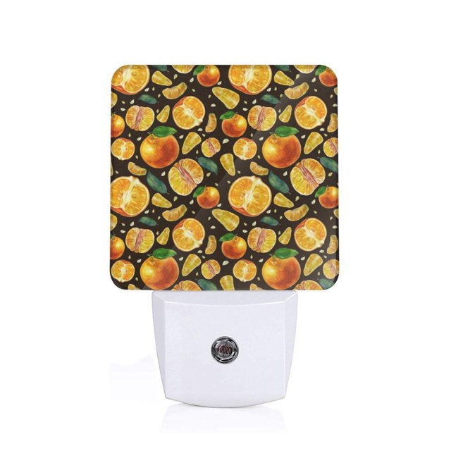Fotbe Tangerine Luz Nocturna LED, Luz de Noche con Sensor de Luz Natural de Anochecer a Amanecer, Se Enchufa a la Pared, Blanco Cálido 0.5W-EU