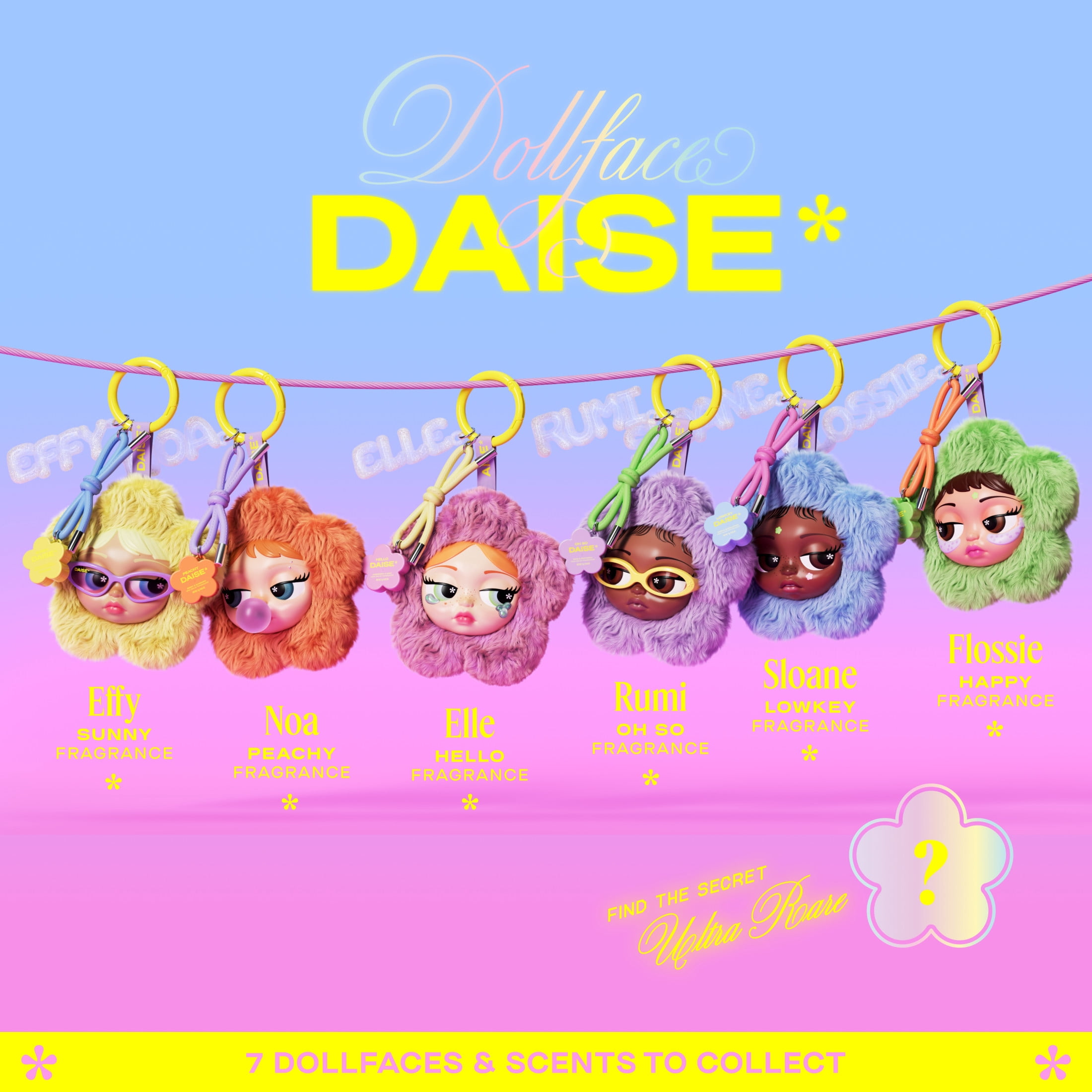 DAISE Blind Box Mystery Dollface Charm & Mini Solid Fragrance, 1 Set | Fragrance 1 g / 0.03 OZ