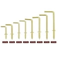 thumbnail image 3 of Unique Bargains 150 Pack L Shape Hooks, Right Angle Screw Hooks for Hanging, Gold, 3 of 7