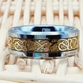 thumbnail image 4 of 1pc Trendy Beautiful Cool Silvery 304 Stainless Steel Celtic Dragon Patterned Ring - 8MM-Wide Ring - For Men - Suitable for Engagement, Birthday, Anniversary - Perfect Gift for Him,silver,10, 4 of 9