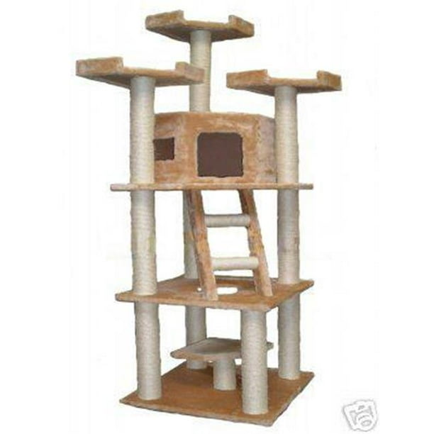 78 in. Beige Cat Tree Walmart