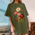 thumbnail image 6 of Pincandy Womens Oversized Tshirt Flower Graphic Tees Nashville Music Short Sleeve Shirts Summer Casual Loose Beach Tops, 6 of 7