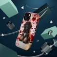 thumbnail image 3 of DistinctInk MagSafe Tough Case for Apple iPhone 14 Plus (6.7" Screen) - Valentine's Day Pulik Puppy - Slim Profile Design, 3 of 6