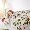 thumbnail image 4 of Feelyou Rustic Mushroom Print Bedding Comforter Set, Jungle Flower Floral Twin Comforter Sets, Farmhouse Plant Botanical Reversible Bedding Set, Super Cozy Room Decor, 2-Piece, 4 of 8