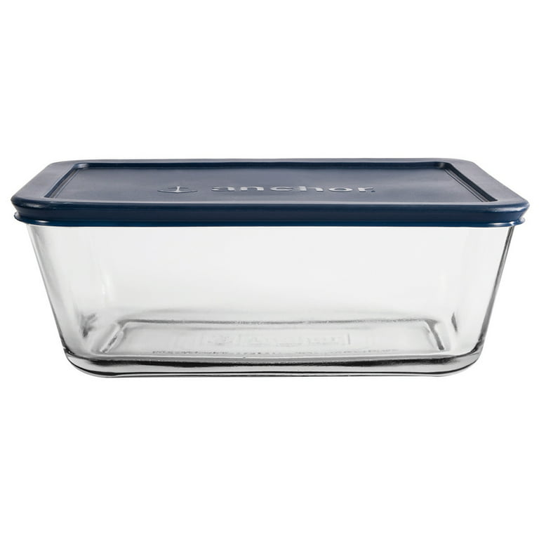 Stackable Square Jar w/ Glass Cover 1 qt. - Anchor Hocking  FoodserviceAnchor Hocking Foodservice