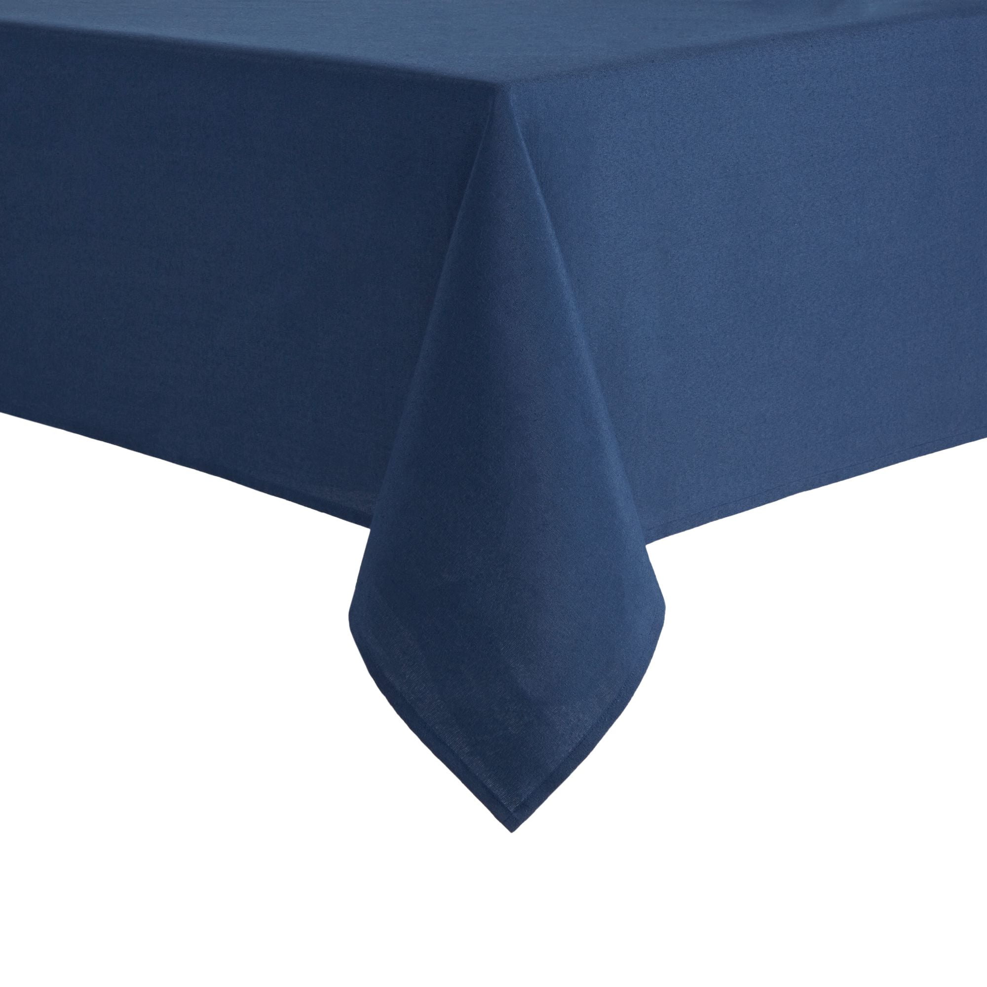 (2 pack) Mainstays Yale Fabric Tablecloth, Navy, 60 in x 84 in, Rectangle