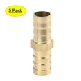 thumbnail image 1 of Conector recto de manguera de latón de 14mm Uxcell para unir aire, agua, gas, aceite, 5 piezas, 1 of 5