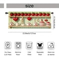 thumbnail image 3 of Rdsfhsp Strawberry Window Valance Curtain, Fruit Kitchen Pattern Decorative Rod Pocket Short Curtain for Farmhouse Window Decor, 3 of 5