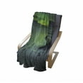 thumbnail image 4 of Aurora Borealis Soft Flannel Fleece Blanket, Magic Nature Panorama Coastline Oval Energy Sky Mist Picture, Cozy Plush for Indoor and Outdoor Use, 70" x 90", Lime Green Almond Green, by Ambesonne, 4 of 6