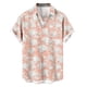 thumbnail image 4 of Ceisia Men's Relaxed Fit Dusty Pink White Shell Print Hawaiian Shirt Short Sleeve Summer Beach Casual Button Down Shirt (S-5XL) Gifts, 4 of 6