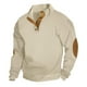 thumbnail image 2 of pstuiky Camisas casuales de manga larga para hombre, Suéter de hombre con botones, color liso, cuello alto, mangas largas y cuadrados pequeños salir tops xxxl, 2 of 8