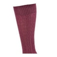 thumbnail image 3 of Girls Knee High School Uniform Socks 3-Pack, Sierra Cotton Cable Knit Dress Socks, 3 of 5